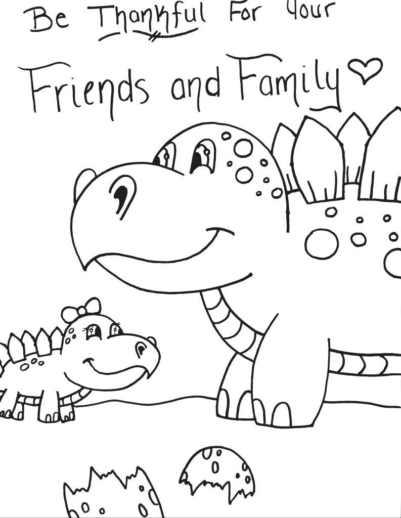 dinosaur family coloring pages