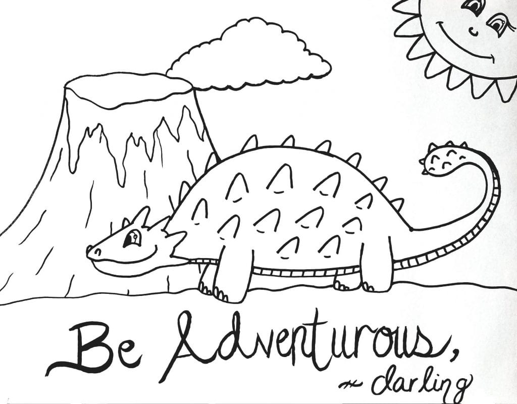 Dinosaur Coloring Page - Be Adventurous