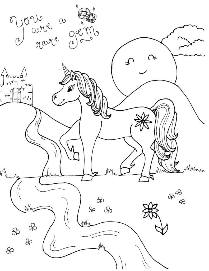 Unicorn Coloring Pages | Raising Smart Girls